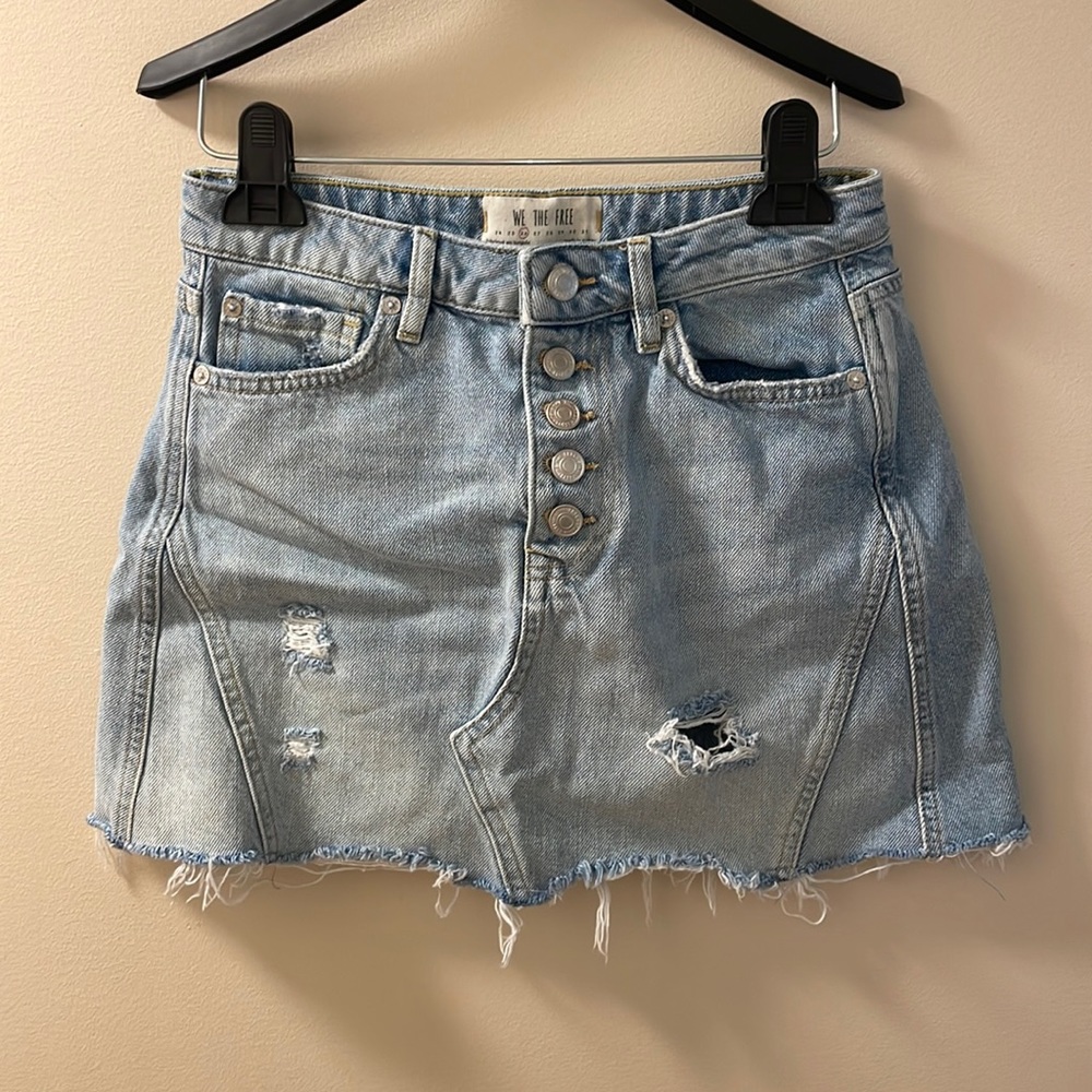Free People We The Free Denim Mini Skirt